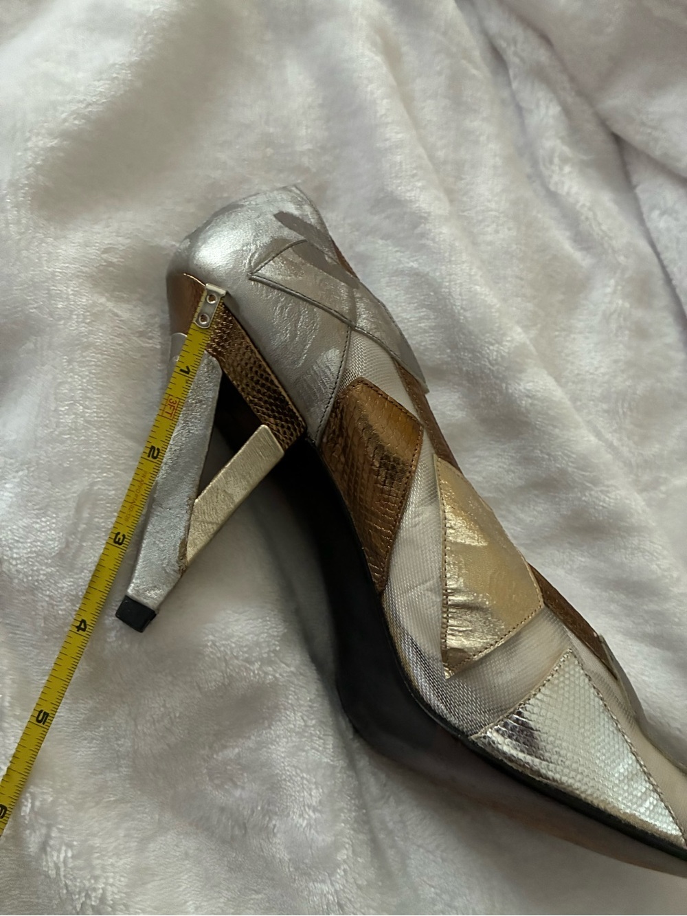 Stuart Weitzman Gold and Silver Heels - Picture 7 of 7